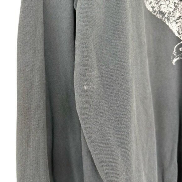 Anine Bing Rowe Eagle Ash Gray Oversized Pullover Hoodie Sweatshirt Size XS - Picture 6 of 13